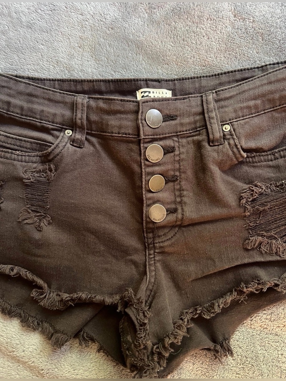 NWOT Billabong Black Denim Shorts Size 0 / 24